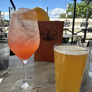 Twisted sunset and Spotted Cow