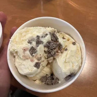 Homemade Peppermint ice cream