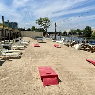 One chairs on a Sandy Beach atmosphere