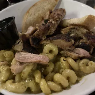 TF Green Chili Alfredo. Amazing didn&apos;t know what to expect but it&apos;s my favorite dish after the New York strip.