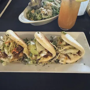 Pulled pork tacos with asian flare from appetizer menu