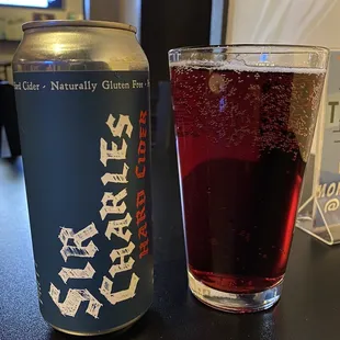 a can and a glass