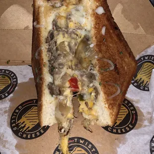 Halal Philly Grilled Cheesesteak