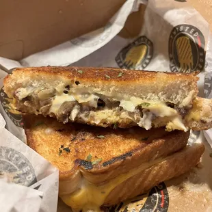 Halal Philly Grilled Cheesesteak