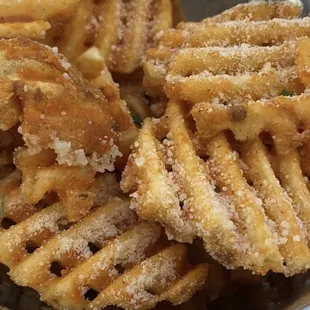 Parmesan Waffle Fries. Yum!