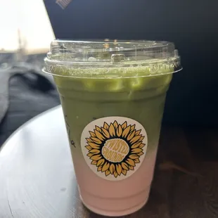 Strawberries and cream matcha