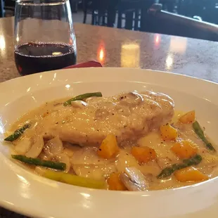 Butternut Squash Ravioli weekend special with chicken breast