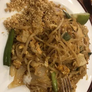 Chicken Pad Thai.  Yum!