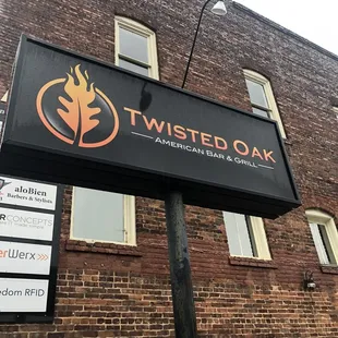 Sign for twisted oak