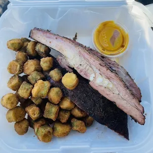 Ribs and Fried Okra