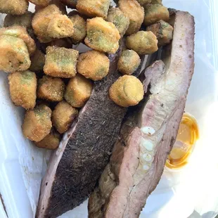 Ribs with Fried Okra