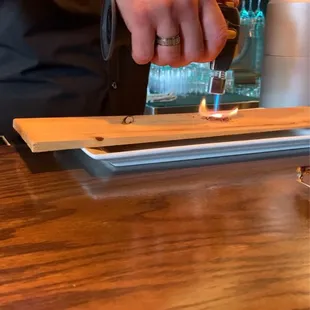 Smoked old fashioned