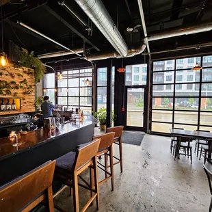 the bar and seating area