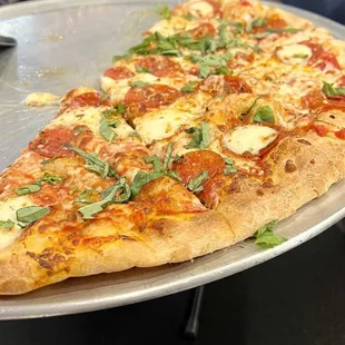 Pepperoni with basil