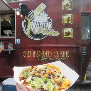 Loaded Tostones! Cause why would you want to have non loaded tostones??