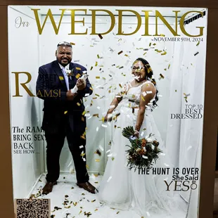 Magazine Cover Photo Box! Be on your own magazine cover! Perfect for wedding, Quinceaneras, events.