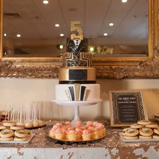 Dessert bar, gatsby themed