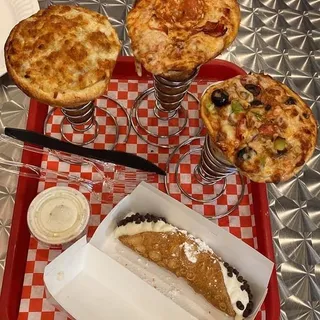 Pasta Chicken Alfredo Cone