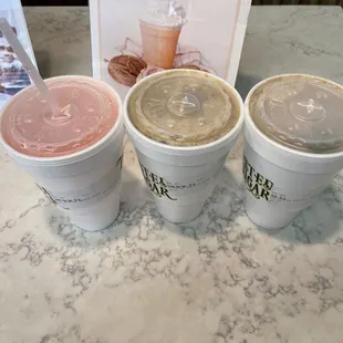 3 specialty drinks