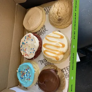 We picked a couple of different flavors, mine is the chocolate chip one yum very soft