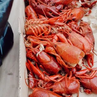 a box of crawfish