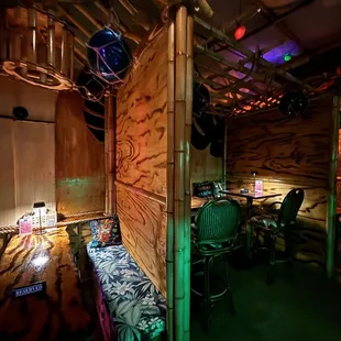 3 cabins for seating