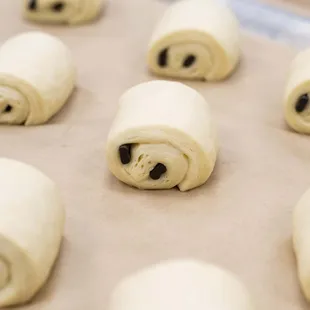 Chocolate Croissants Proofing
