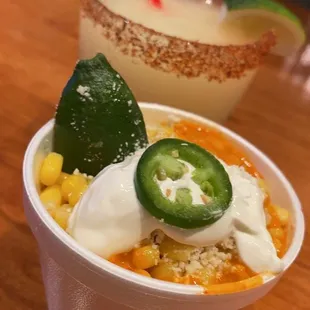 Elote and Margarita