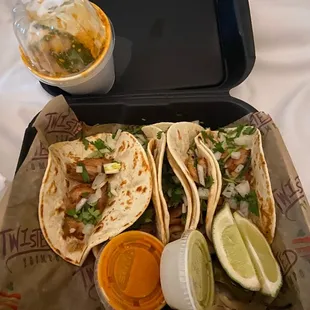 5 Taco Plate and  Small Elotes