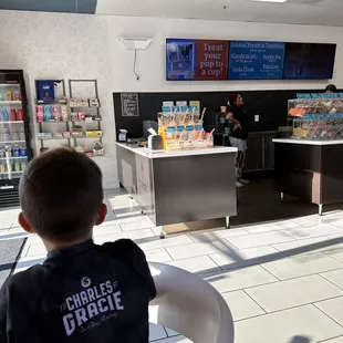 Beverage Fridge, Candy To Go &amp; Toppings