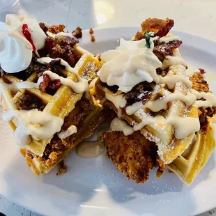 Maple Cream Bacon Waffle
