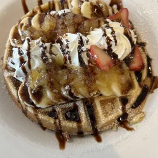 Banana Split Waffle
