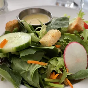 Salad with lemon dill dressing