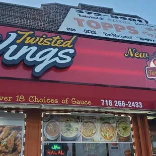 the front of the restaurant