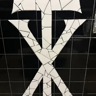 a broken glass sign