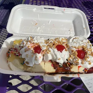 Banana split just $7 (actually enough for 2ppl)