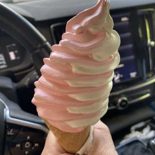 Vanilla and strawberry