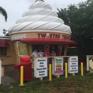 Family under the ice cream