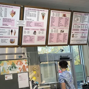 Menu, prices