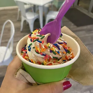 Soft serve vanilla and chocolate twist