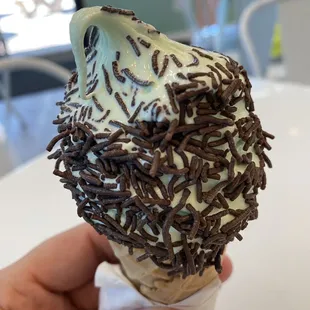 Pistachio soft serve!