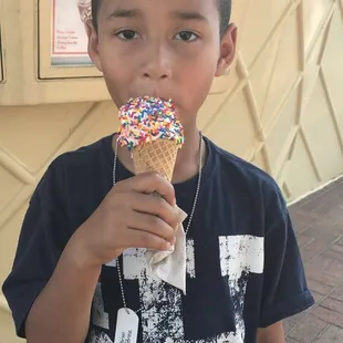 Ice cream and hot dog date w/ my nephew