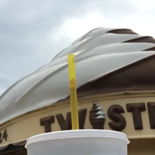 Giant chocolate peanut butter banana shake, my weakness
