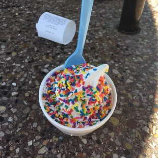 Kids' vanilla with rainbow sprinkles