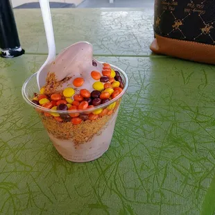 Om nom nom chocolate soft serve with candy!!!