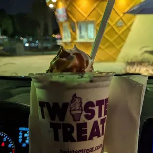 Peanut butter cup twirl