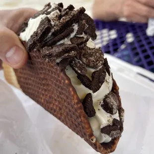 Oreo Ice Cream Taco