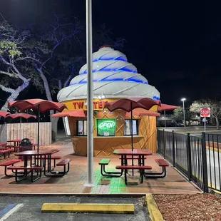 outside