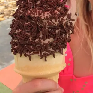A medium size is huge here.  Small is sufficient for a six year old and her 51 year old aunt!