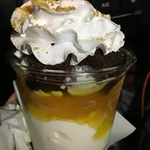 Brownie butterscotch sundae